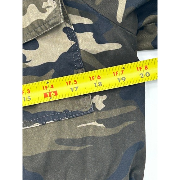 Ashley Blue Womens Camo Military Anorak Jacket Burgundy Faux Fur Collar Medium - Picture 10 of 10